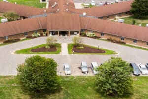 The arial view of Unger Park Post Acute