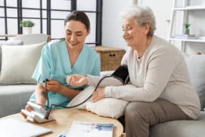 skilled nurse at Unger Park Post Acute working with resident